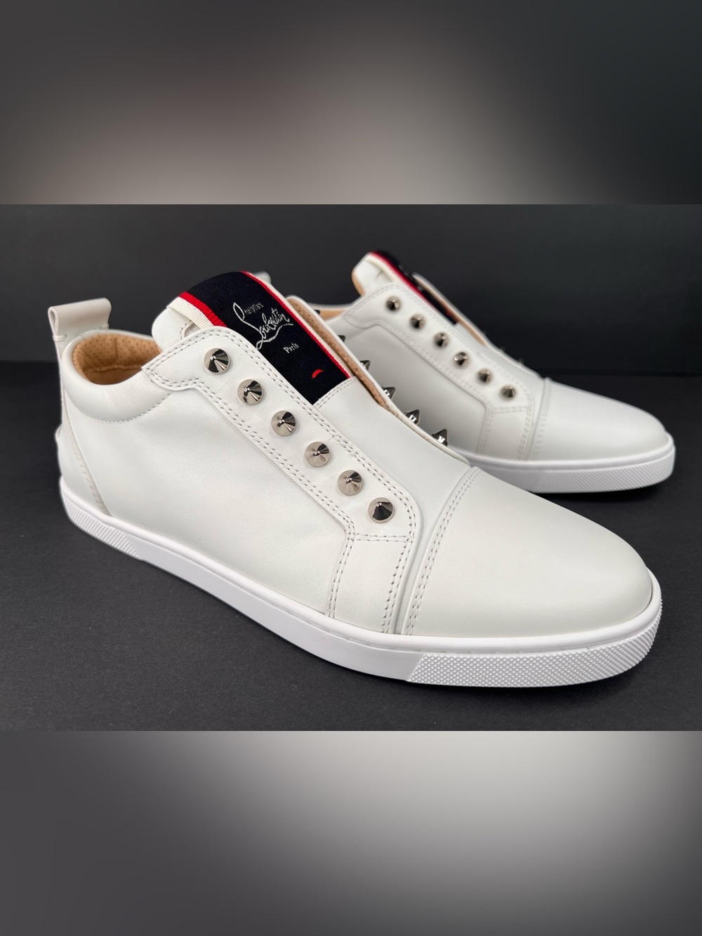 Christian Louboutin F.A.V Fique A Vontade Spike Woman Leather Sneakers EU 39